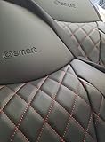 Top Car|| Rhombus| Zwei Luxus Autositzbezüge | aus Kunstleder&Synthetik | 100% Passgenau , Kom...
