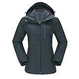 OutPro Skijacke Damen 3 in 1 Winterjacke Wasserdicht Winddicht Funktionsjacke Winterjacke...