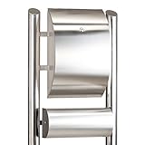 Zelsius Edelstahl Doppelrohr Standbriefkasten abschließbar | 48 x 138 cm, Silber | mit...