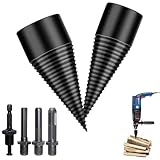 GothicBride Holzspalter Bohrer 42mm + 32mm Holzspalte Set Schraube Kegel mit 4 Bohrgriffe Bohrkegel...