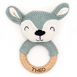 Geschenkfreude Personalisierter Beißring für Baby aus Holz - Greifling personalisiert mit Name -...