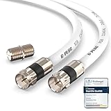 G-PLUG 2m Koaxialkabel RG6 – 135dB 4-fach geschirmt mit vergoldeten Steckern & Gummi-O-Ring –...