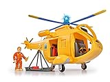 Simba 109251002 - Feuerwehrmann Sam Hubschrauber Wallaby II (34 cm, 6 Sitzplätze) für Kinder ab 3...