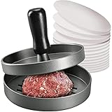 Burger Press & 100 Wachspapier Antihaft-Fleisch Patty Hamburger Maker für die Herstellung von...