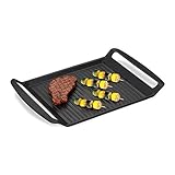 Relaxdays Grillplatte, Gas- & Elektroherd, Fleisch Gemüse Fisch grillen, Antihaft Grillpfanne,...