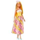 Barbie Royal-Puppe mit fantasievollem Haar mit farbenfrohen Strähnchen, bunten Accessoires,...