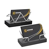 Sibba Visitenkartenständer Holz Visitenkartenhalter für den Schreibtisch Visitenkarten...