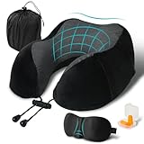 FANHOMAS Nackenkissen Flugzeug, Reisekissen Memory Foam, U-förmiges Travel Neck Pillow...