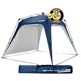 Lumaland Outdoor Pavillon 2,5 x 2,5m | Wasserdicht & UV-Schutz | Gartenzelt inkl. 1x Seitenteil &...