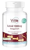 Leinöl 1000 mg - 120 Softgels - Omega-3-6-9 - Alpha-Linolensäure, Linolsäure und Ölsäure -...