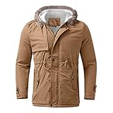 Dasongff Winterjacke für Herren und Damen, warmer Parka mit Kapuze, Fleecejacke, große Größe,...