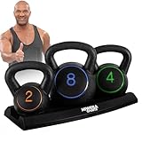 Miweba Sports Kettlebell | Hanteln Set - Gewichte 2 | 4 | 8 kg - Kettlebell Set - Hantel Set -...
