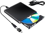 PAPOIYA Externe Blu Ray CD DVD Laufwerk USB 3.0 Type C Externer DVD Blu-ray CD/DVD RW ROM Bluray...