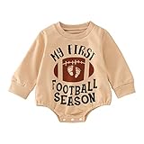 Strampler Kinder Neugeborenes Baby Jungen Baumwolldruck Fußball Langarm Strampler Bodydsuit...