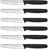 HOHSCHEID Steakmesser Set 6-teilig, Edelstahl Steakbesteck Set Fein Wellenschliff Steakmesser...