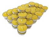 Spetebo Citronella Duft Teelicht - 80er Pack - Zitronen Duftkerze gegen Mücken - Insekten Schutz...