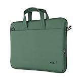 Trust Bologna Slim Laptop Eco Tasche bis 16 Zoll aus Recyceltem Kunststoff, mit Schultergurt,...