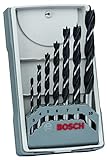 Bosch Professional 7tlg. Holzspiralbohrer-Set (für Weich- und Hartholz, Ø 3-10 mm, Zubehör...