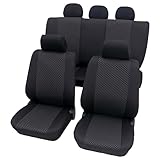 PETEX Auto Sitzbezüge Universal Komplett Set 11-teilig - Usedom grau, Eco Class mit SAB 1 Vario