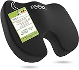 feela.® Orthopädisches Autositzkissen [3 Härtegrade] – Keilkissen Auto für besseren...