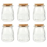 Joghurt Gläser Pudding Gläser Glasflaschen: 6 Stücke Marmeladengläser mit Korken Geleegläser...