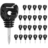 Fensmile 25 Stück Mehrzweck Weidezaun Isolatoren, Einsatz als Ringisolator oder Breitbandisolator,...
