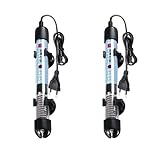 GERUI 2pcs Aquarium Heizung 50W (30L-60L),Einstellbare Aquarium Heizer Mit Saugnäpfen，Thermostat...