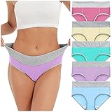 Haiorziyou Unterhosen Damen, 5er Pack Baumwolle Pantys Niedrige Taille Sexy Hipster Soft Unterhosen...