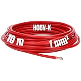 Kalitec 10 Meter H05V-K 1 mm² rot Verdrahtungsleitung flexibel I Aderleitung flexibel I PVC...