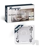 Kopp STANDARD 1-fach Aufputz-Gehäuse in Arktisweiß - Aufputzgehäuse zur Montage von UP-Schaltern...