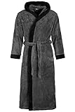 Di Vadini Unisex Herren Damen Bademantel Prato mit Kapuze I Morgenmantel flauschig I Nachtwäsche...