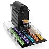 LifeMoreasy Transparenter Kapselhalter- Kaffee Aufbewahrung Schubladenbox für Original Nespresso...
