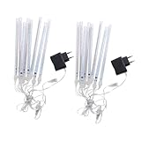GALPADA 2 Stück LED Meteor Shower Rain Lights Set Röhren mit LED für und Außendekoration...