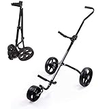 DORALO Golftrolley Faltbarer Golf Trolleys, Zieh-Golfcarts 3 Rädern Mit Scorecard (Golfball Und...