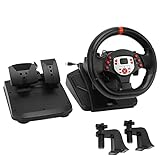 Yctze Driving Force Racing Wheel, 5 in 1 mit Pedal 180 Grad Racing Wheel Pedale Shifter Vibration PC...