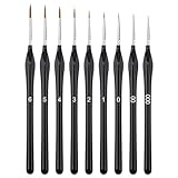 Annvchi Feine Pinsel Set,9 Acryl Pinselset Acrylfarben,Pinsel Fein,Malen Nach Zahlen Pinsel...