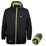 Trespass Unisex Erwachsene Qikpac Jacket Kompakt Zusammenrollbare Wasserdichte Regenjacke, Schwarz...