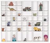 LAUBLUST Großer Setzkasten aus Holz für Sammelgegenstände - Holzregal mit 28 oder 51 Fächern...