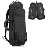 GOBUROS Tactical Rifle Bag Rucksack für 91 cm Gewehre, weicher Gewehrkoffer mit 3 Magazinhaltern,...