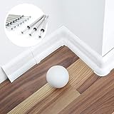 [DQ-PP] 10 Meter Sockelleisten 62mm PVC Weiß Laminatleisten Fussleisten aus Kunststoff PVC Laminat...