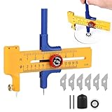 Kreisschneider Papier,1-15cm Circle Cutter,Geeignet FüRkreiszeichner,Kleine Kreise,Kann Zum...