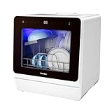 Hermitlux Tischgeschirrspüler, mini spülmaschine mit 7+3 Programme, 5 Maßgedecken, 5L Wassertank,...
