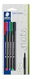 STAEDTLER triplus Fineliner 334, dreikant, superfeine, metallgefasste Spitze, ca. 0.3 mm, aus 97%...