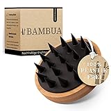 BAMBUA Kopfhaut Massagebürste - (100% Plastikfrei) Shampoo Bürste aus Bambus - Anti-Schuppen...