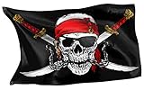 Original RAHMENLOS Piraten Flagge Karibik