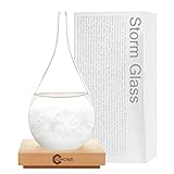 3DHOME Sturmglas, Mode Kreative Wassertropfen Glas Barometer, Wettervorhersage Flasche,...
