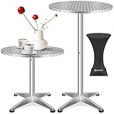 KESSER® Stehtisch Bistrotisch | Pulverbeschichtete Edelstahlplatte | höhenverstellbare Füße |...