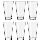 Leonardo Ciao Trink-Gläser, 6er Set, spülmaschinengeeignete Wasser-Becher aus Glas, Saft-Gläser,...