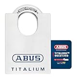 ABUS Titalium Vorhängeschloss 96CSTI/50 - leichter Schlosskörper aus massivem Spezial-Aluminium -...