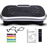 Vibrationsplatte - 99 Intensitätsstufen - 5 Trainingsprogramme - Fitnessgeräte für Zuhause -...